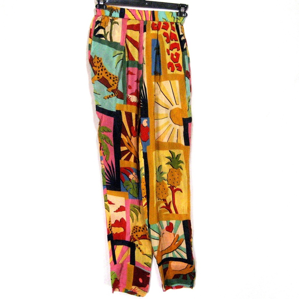 FARM ⚜ WOMEN'S TROPICAL COLLAGE PANTS - Picture 1 of 5